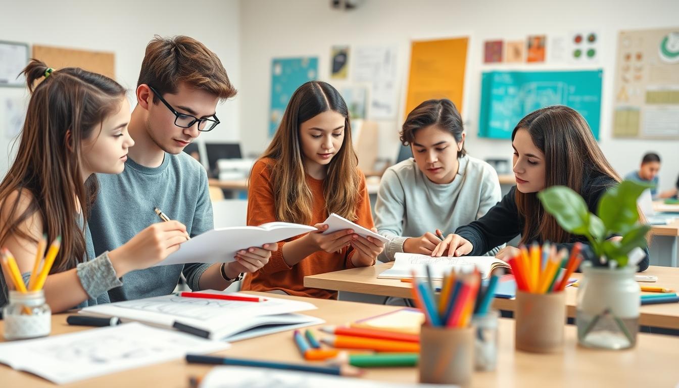 Student preparing for exams with study materials